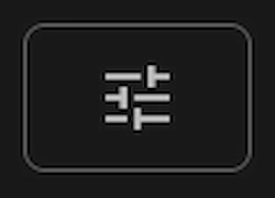 コントロールパネルの調整アイコンをハイライトしたスクリーンショット。